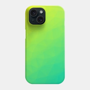 Yellow to Caribbean Green Minimal Geometric Gradient Design Phone Case