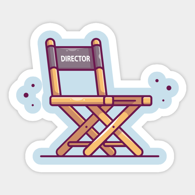 Chair Director Movie Cartoon - Director - Sticker | TeePublic Chair Director Movie Cartoon - Director - Sticker | TeePublic