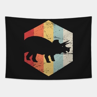 Retro 70s Triceratops Tapestry