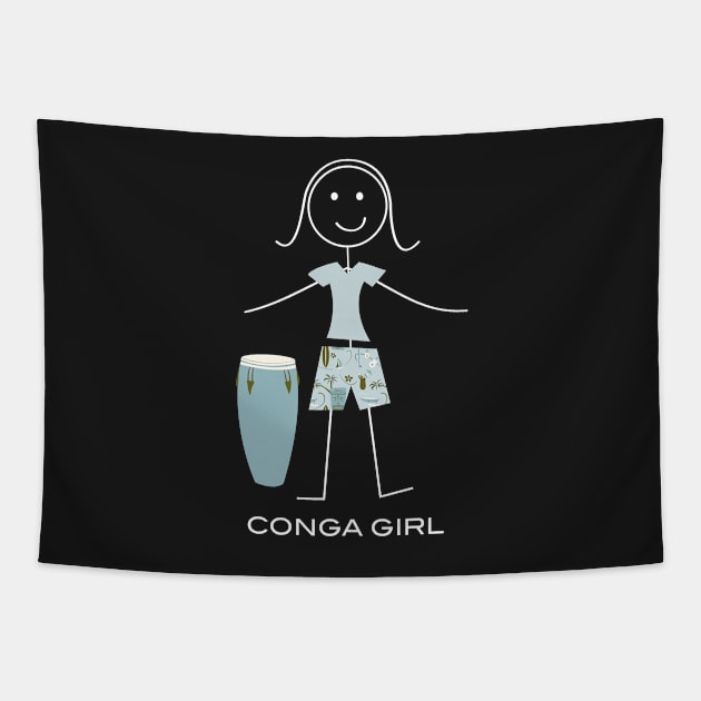 Funny Womens Conga Player Tapestry by whyitsme