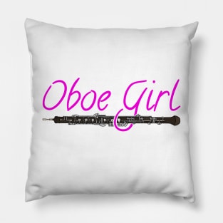 Oboe Girl Oboist Female Woodwind Musician Pillow