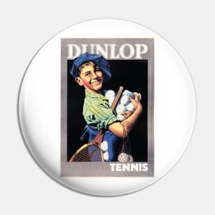 DUNLOP TENNIS by Franz Jakob Hinklein 1926 Vintage Sports Racket Advertisement Pin