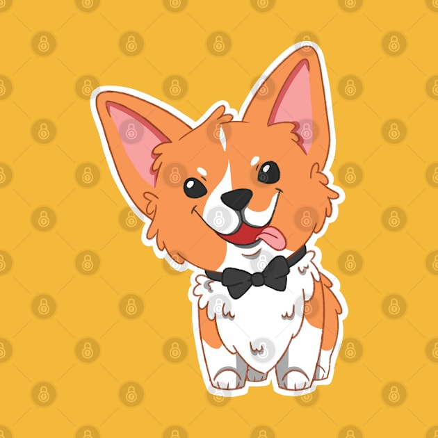 Pembroke Welsh Corgi Illustration by AWIllustration