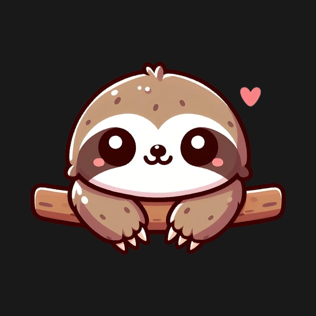 Charming Kawaii Sloth by PhotoSphere