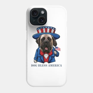 English Mastiff Dog Bless America Phone Case