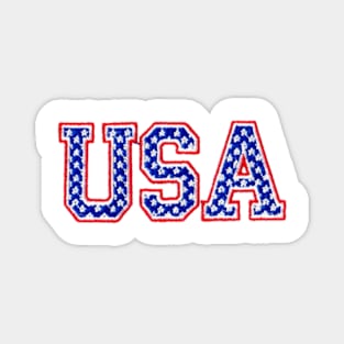 USA Embroidered Font Magnet