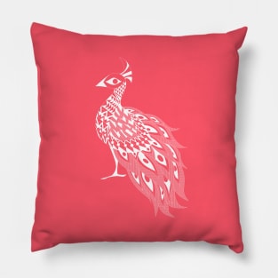 pavo real the royal peacock ecopop winged animal pattern Pillow