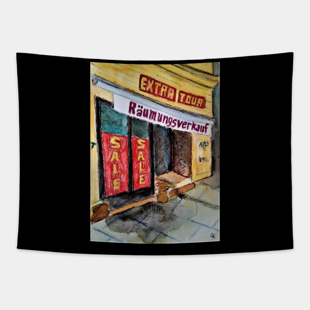 Altona Street Scene Tapestry by Great Auk Art