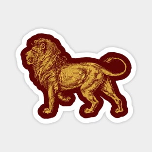 Golden Lion Magnet