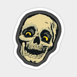 Halloween Yellow Eye Skull Magnet