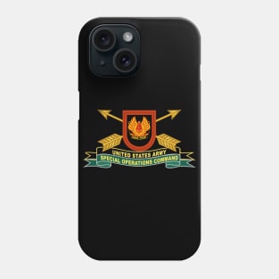 US Army Special Operations Command - Sine Pari - Flash w Br - Ribbon X 300 Phone Case