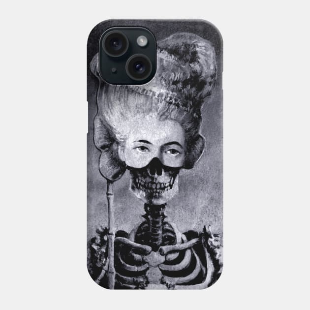 Masked Skeleton Monochrome Phone Case by mictomart