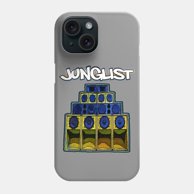 Junglist-Soundsystem-Blue Phone Case by AutotelicArt