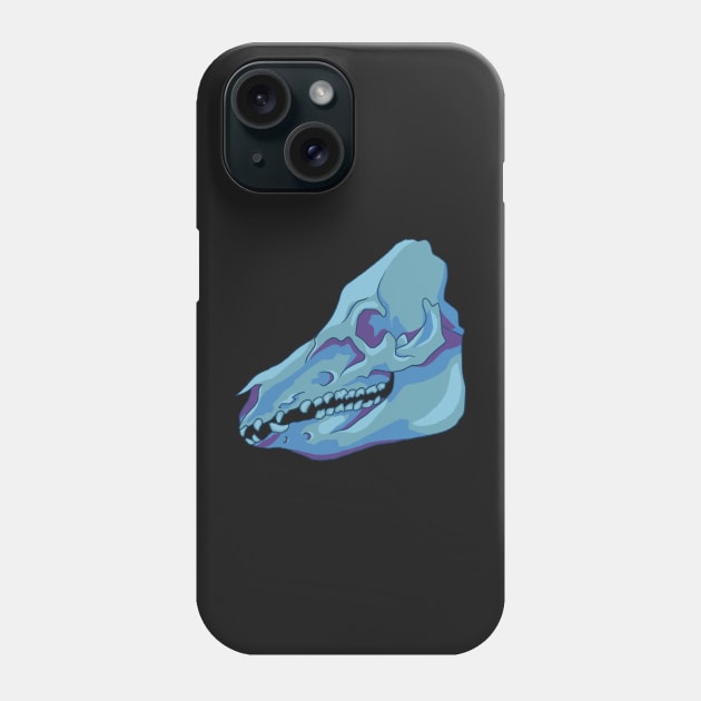 Neon Pig Skull Phone Case by elfenthusiast
