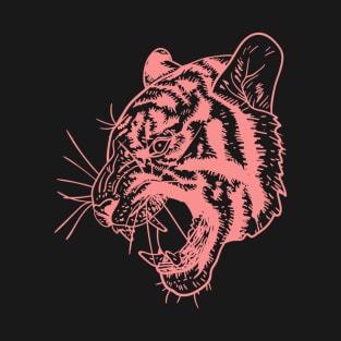 Artsy Coral Tiger T-Shirt