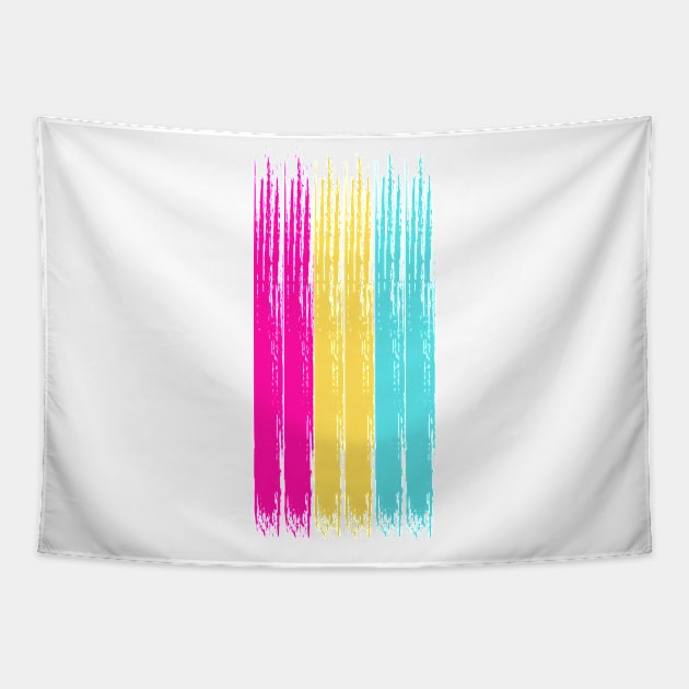 Pride Collection - Pansexual Pride Flag (Paint Streak/Vertical) Tapestry by Tanglewood Creations
