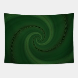 Abstract helix, swirling green funnel Tapestry