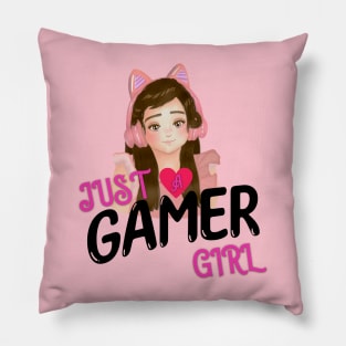 Just A Gamer Girl Pillow