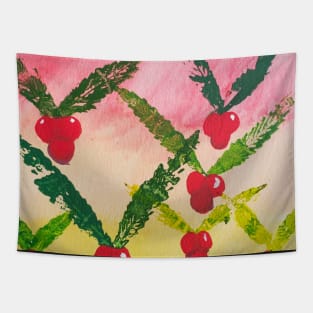 Hemp Leaf Mistletoes Tapestry