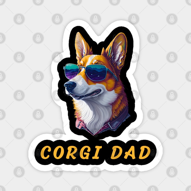 corgi dad Magnet by vaporgraphic