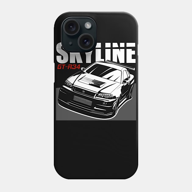 Skyline r34 Phone Case by Rezall Revolution