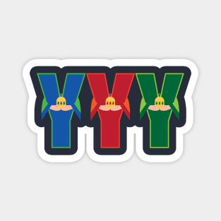 Three "Y"s Men (Three Wise Men) Magnet