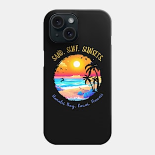 Hanalei Bay Sun Surf and Sand Beach Phone Case