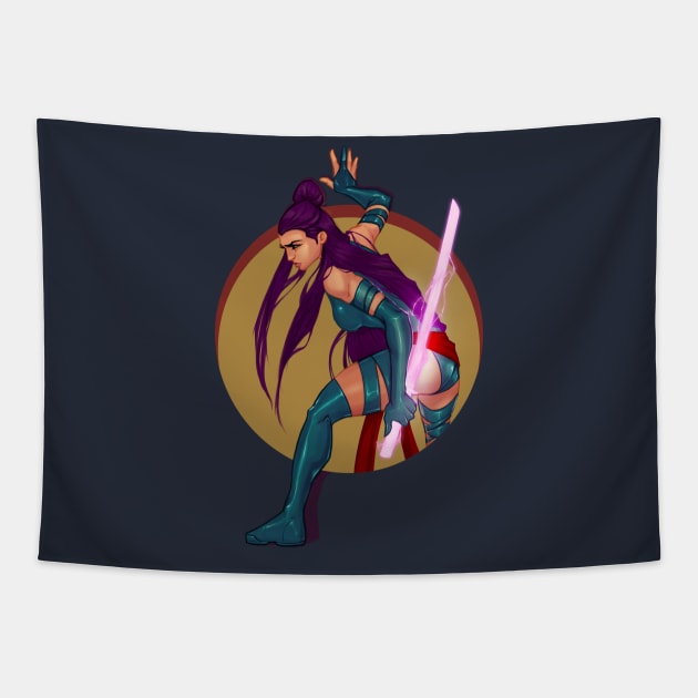 Psylocke Tapestry by tattts