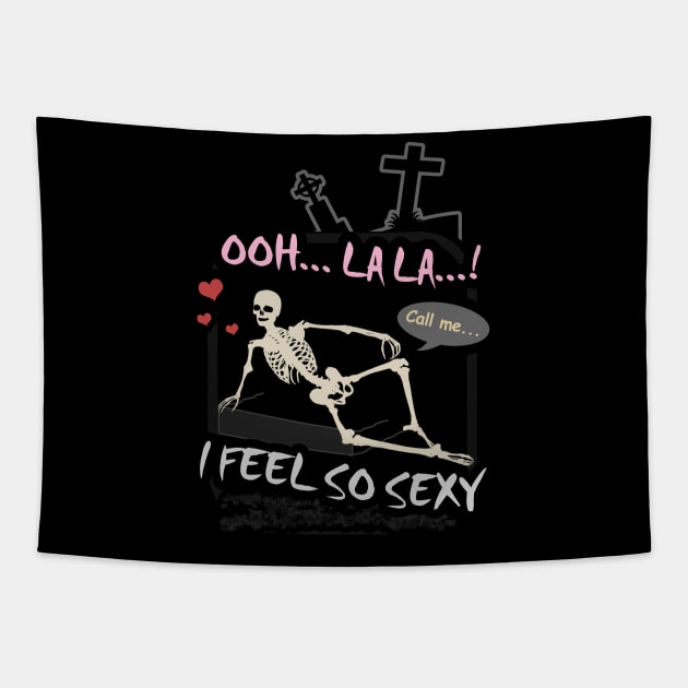 Feeling Sexy - Funny Halloween Tapestry by tatzkirosales-shirt-store