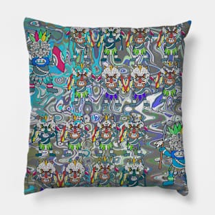 Dance of African Warriors V2 Pillow