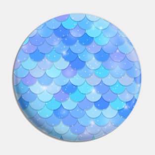 Sparkling Blue Mermaid Scales Pin