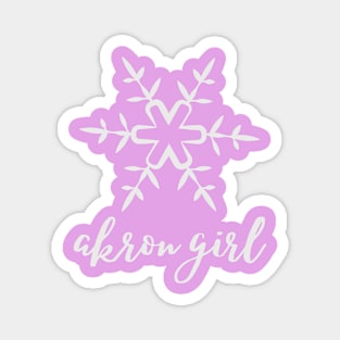 akron snow girl Magnet