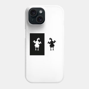 chicken on a high contrast card Phone Case