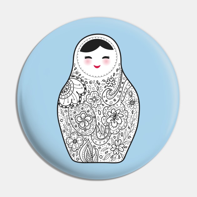 Russian dolls matryoshka Pin by EkaterinaP