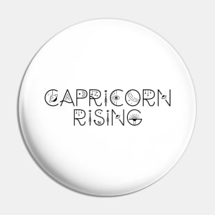 Capricorn rising sign celestial typography Pin