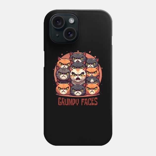 Grumpy Faces Phone Case by didibayatee