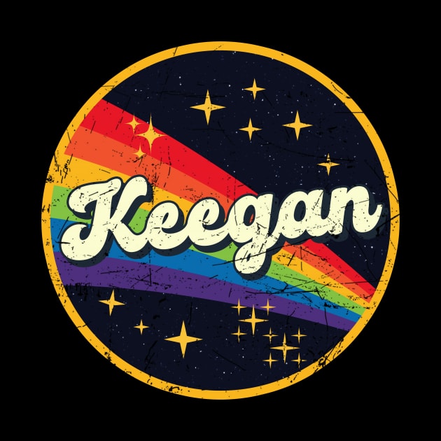 Keegan // Rainbow In Space Vintage Grunge-Style by LMW Art