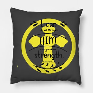 Philippians 4:13 Cross Pillow