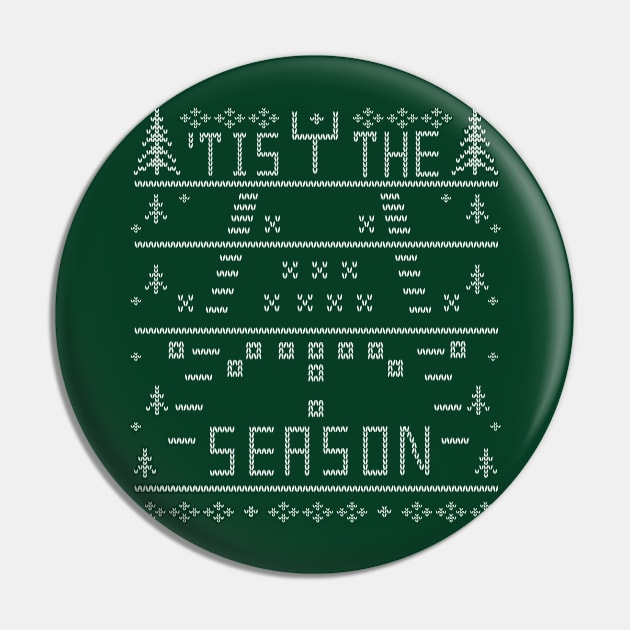 'Tis the Season Football Ugly Christmas Sweater Party Football Lover Pin by TeeCreations