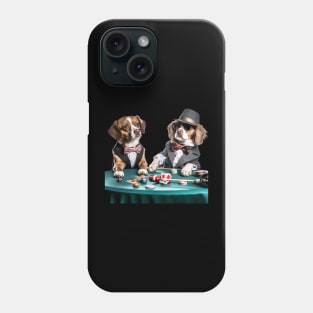 Dogs playing poker Phone Case