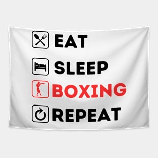 Eat Sleep Boxing Repeat Tapestry