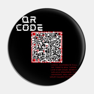 Life's Journey is Like a QR Code Pin