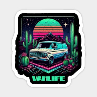 Retro desert Vanlife Magnet