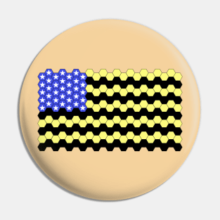 Beekeeping American Flag Pin