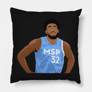 Karl-Anthony Towns in Minnesota Timberwolves Jersey Pillow