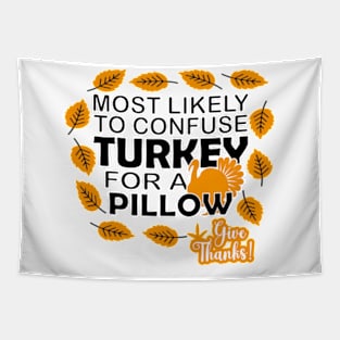 Funny Thanksgiving Quote Tapestry