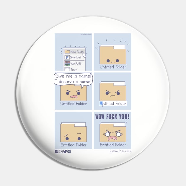 The Entitled Folder Pin by gruizhtml