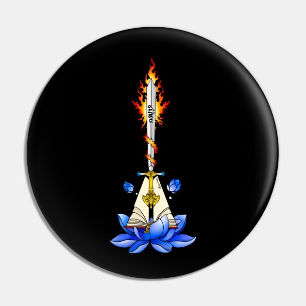 Manjushri Motif, black buddhist art Pin by MayGreenAbgrall