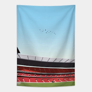 Wembley Stadium Illustration Design Tapestry