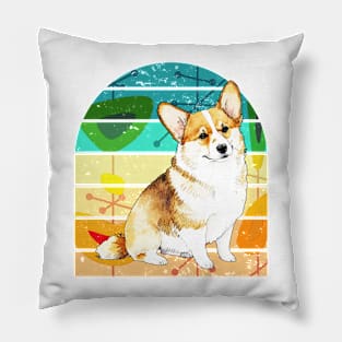 Mid Century Modern Corgi - Atomic Design Doggo Pillow